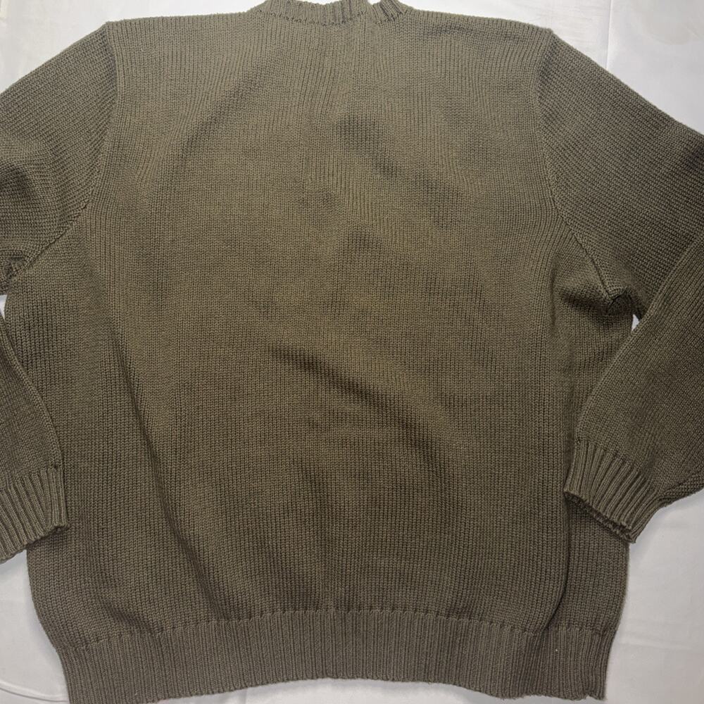 VTG Polo Ralph Lauren Knit Ribbed Pullover Sweater Mens XXL Cotton Olive Green - Picture 6 of 8